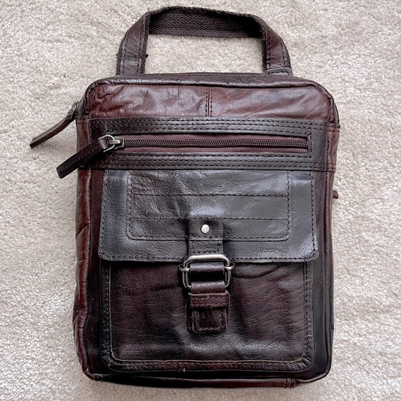 Spikes & Sparrow Leather Handbag Purse Tablet Carrying Case-Brown-Classic-Travel - Picture 1 of 12